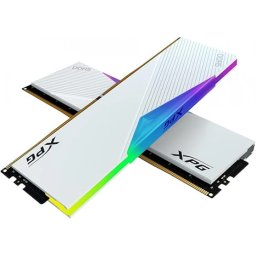 Memorie DDR Adata - gaming DDR5 32GB, frecventa 6400MHz, latenta CL32, 16GB x 2 module, radiator alb, iluminare RGB, XPG LANCER RGB AX5U6400C3216G-DCLARWH