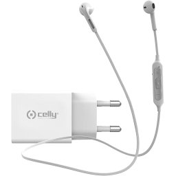 Kit Incarcator retea Celly USB-C PowerDelivery 18W + Casti InEar Bluetooth