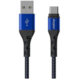 Cablu de date Energizer C520CKBL, USB 2.0, USB-C, 2m (Albastru)