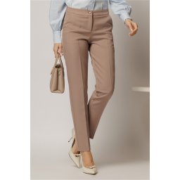 Pantaloni dama conici office taupe