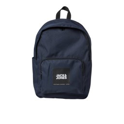 JACK & JONES Rucsac 'Back to School' albastru închis / negru / alb