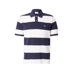 GANT Tricou albastru noapte / alb