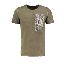 Key Largo Tricou 'KLDirty Ride' bej deschis / oliv