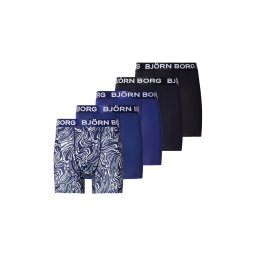 BJÖRN BORG Boxeri bleumarin / negru / alb