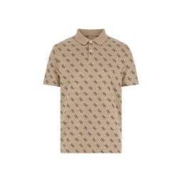 GUESS Tricou albastru noapte / gri taupe