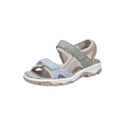 Rieker Sandale trekking bej / crem / albastru pastel / verde deschis