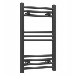 Calorifer baie, tip portprosop, radiator baie, 70 x 40 cm, otel, negru mat