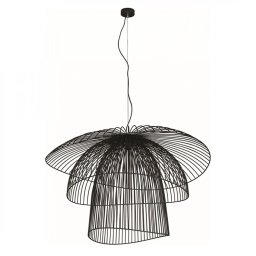 Pendul Plaza, 1xE27, D100cm, H167cm, metal negru