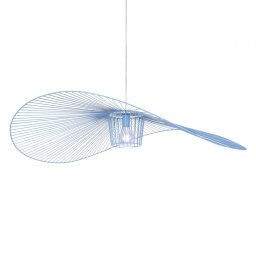 Pendul design palarie Kapelusz, 1xE27, D115cm, H100cm, metal albastru