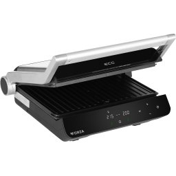 Grill electric ECG FORZA 5200 Fuego, 2000W, 80-230 °C, 2 termostate, cronometru, deschidere 180°, capac din otel inoxidabil