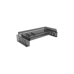 ALBA Monitor Stand cu organizator plasă metalică negru IAL43