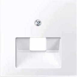 Merten System M clapeta priza RJ45 , RJ11, simpla , alb activ
