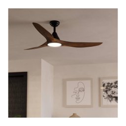 Eglo 35113 - Ventilator de tavan PORTSEA LED/19W/230V Ø132 cm maro + telecomandă