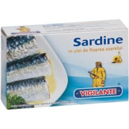 Sardine in Ulei de Floarea Soarelui, Vigilante, 120 g
