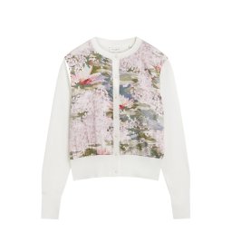 TED BAKER Jachetă Sisilla Printed Woven Front 284159 ivory