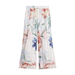 TED BAKER Pantaloni Hurta Printed Wide Leg Pleated 283392 pink
