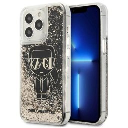 Husa Karl Lagerfeld Liquid Glitter Gatsby - Husă telefon - compatibil cu Apple iPhone 13 Pro Max - Glitter - culoare Negru