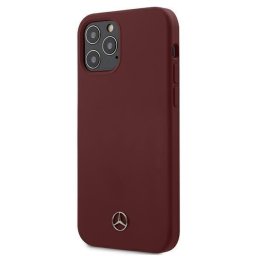 Husa Mercedes Silicone Line pentru iPhone 12 / 12 Pro, hardcase premium, culoare rosu