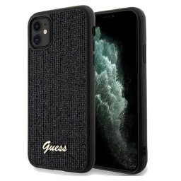 Husa Guess Disco Metal Script case for iPhone 11 / Xr - black