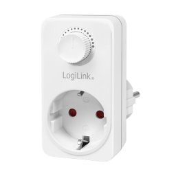 Prelungitor ADAPTOR LOGILINK, Schuko x 1, functie ajustare luminoasa, indicator led, IP20, 230 V/16 A, 50 Hz, 20-400 W pentru becuri luminoase, alb "PA0151" (include TV 0.18lei)