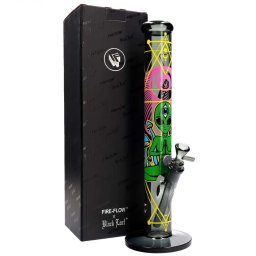 Fire-Flow Bong Black Leaf Trippy Alien 40cm