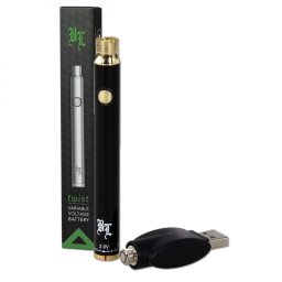 Black Leaf Twist Baterie Vape Pen cu Preheat 4x Control voltaj pt Cartus 510 pod