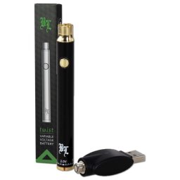 Vape Pen Black Leaf Twist - Vaporizator baterie USB pentru Cartus 510 pod- 4 Tensiuni reglabile