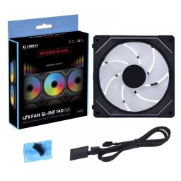 LIAN LI UNI FAN SL-INF 140mm inversa giruetă negru