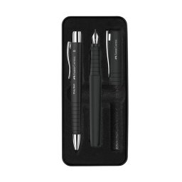 Set pix+stilou Faber Castell Poly Negru, 241050