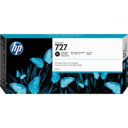 Cartus Cerneala Original HP Photo Black, nr.727, pentru DesignJet T1530T2530T930, 300ml, (timbru verde 0.15 lei), F9J79A