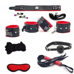 Set accesorii BDSM Play 8pcs Black/Red