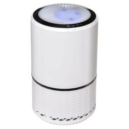 Purificator de aer, cu filtru HEPA, 3 viteze, ABS, alb/negru, 32,7 x 22 x 55,8 cm, Resigilat, Grad A