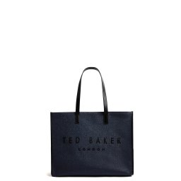 TED BAKER Geantă Pallmer Faux Raffia Large Icon 284036 navy