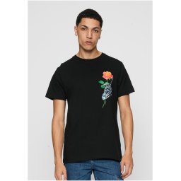 Handmade T-shirt with chrome skeleton black