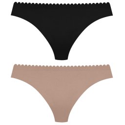 Chiloți de damă DIM BODY TOUCH HIPSTER 2x, negri și bej