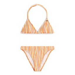 O'NEILL Costum de baie două piese 'Essentials' galben pastel / gri / portocaliu caisă / alb
