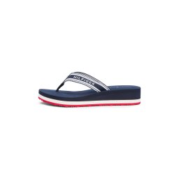 TOMMY HILFIGER Flip-flops albastru marin / alb