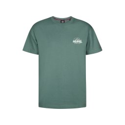 Petrol Industries Tricou galben / verde smarald / alb