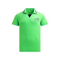 CAMP DAVID Tricou verde deschis / negru / alb