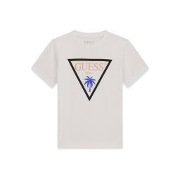 GUESS Tricou 'MINIME' albastru / rosé / negru / alb