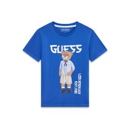 GUESS Tricou albastru / albastru marin / maro / alb