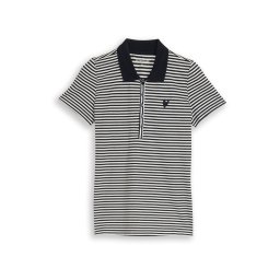 TOM TAILOR Tricou albastru închis / alb