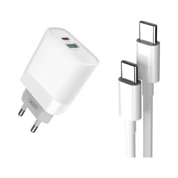 Incarcator priza 1 x USB type C + 1 x USB-A 18W + cablu USB type C, XO L64