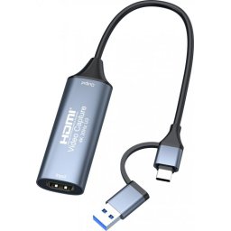 Placa de captura HDMI 4K30Hz la USB type C + adaptor USB-A, ku2grab7
