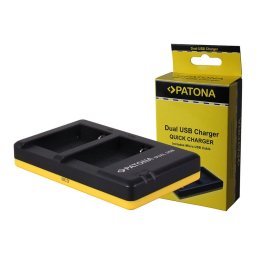 Incarcator Patona Dual Quick-Charger pentru Canon NB-10L, NB10 L, NB10L incl. Micro-USB cabel