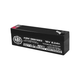 Acumulator AGM VRLA 12V 2,3Ah Dimensiuni 178 x 35 x 60 mm Sisteme Securitate F1 GBS - GBS003614 (20)