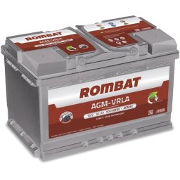 Acumulator auto Rombat AGM 80Ah, 800A, Functie Start - Stop