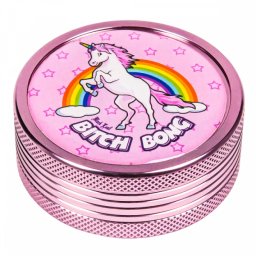 Grinder Black Leaf Bitch Unicorn by Sly aluminiu roz 2 Parti Ø50mm