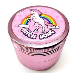 Grinder Black Leaf Bitch Bong Unicorn roz 4 Parti Ø50mm
