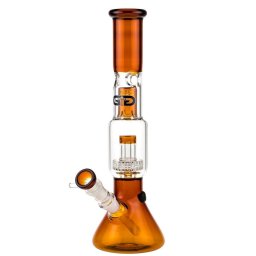 Bong Black Leaf Multi Level Percolator Amber 36cm